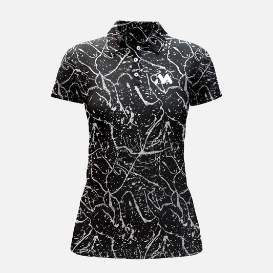 Camisa Polo Pintura Negra Mujer