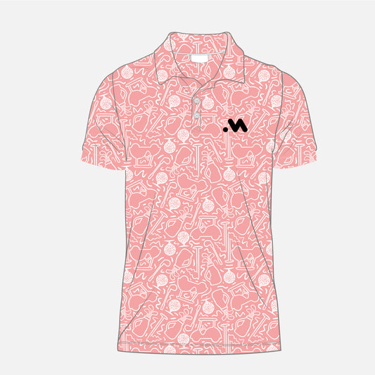 Camisa Polo Golf Rosa Hombre